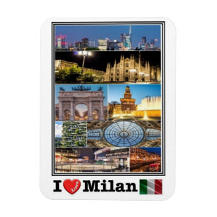 IT Italië - Milaan - I Love Mosaic - Magneet