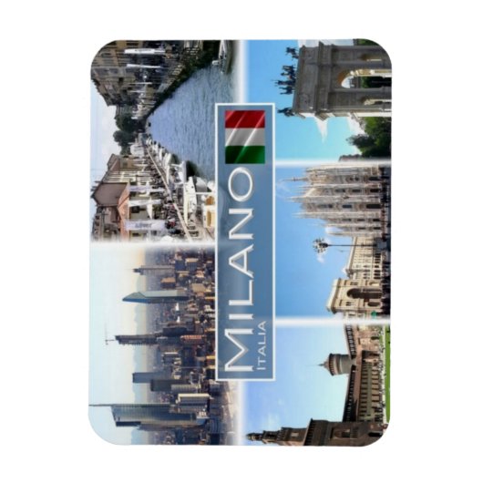 IT Italië - Milaan - Magneet (Verticaal)