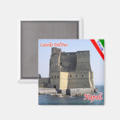 IT - Italië - Napels - Castle dell'Ovo Magneet (Voorkant / Achterkant)