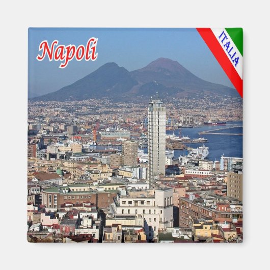 IT - Italië - Napels - Historisch centrum van Pano Magneet (Voorkant)