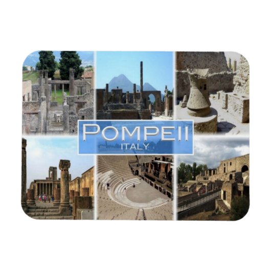 IT Italië - Pompeii Italië - Basilika - Magneet (Horizontaal)