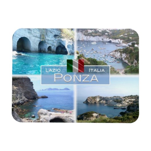 IT Italië - Ponza - Punta del Papa - Cala Fonte - Magneet (Horizontaal)