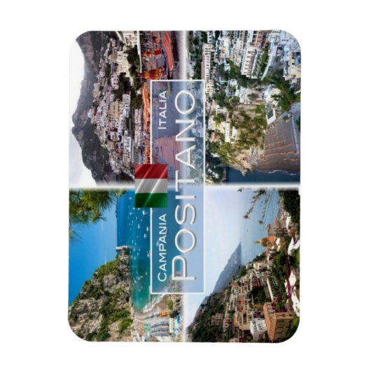 IT Italië - Positano - Magneet (Verticaal)