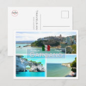 IT Italië - Puglia - Apulië - Gargano - Briefkaart (Voorkant / Achterkant)