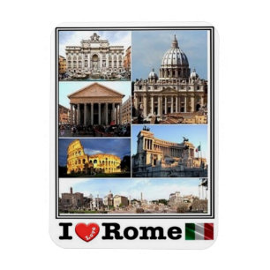 IT Italië - Rome - ik hou van mozaïek - Colosseu - Magneet