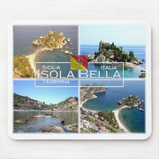 IT Italië - Sicilia - Taormina - Isola Bella - Muismat (Voorkant)