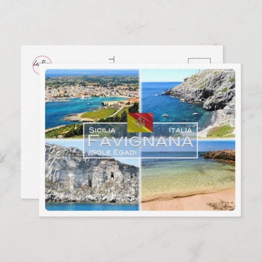 IT Italië - Sicilië - Isole Egadi - Favignana - Briefkaart (Voorkant / Achterkant)