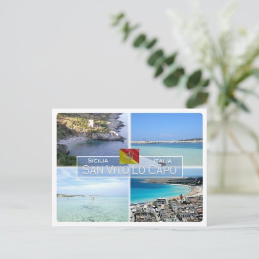 IT Italië - Sicilië - San Vito Lo Capo - Briefkaart (Staand voorkant)