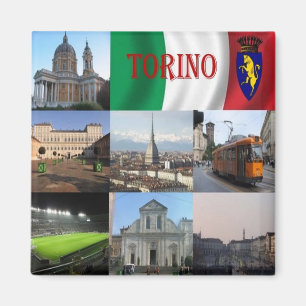 IT - Italië - Turijn - collage mozaïek Magneet