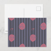 IT - Je zweeft naar ballon gestreept patroon Briefkaart (Voorkant / Achterkant)