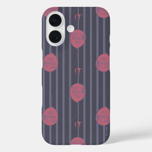 IT - Je zweeft naar ballon gestreept patroon Case-Mate iPhone Case (Achterkant)