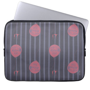 IT - Je zweeft naar ballon gestreept patroon Laptop Sleeve