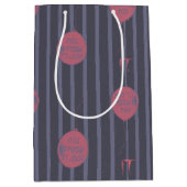 IT - Je zweeft naar ballon gestreept patroon Medium Cadeauzakje (Voorkant)