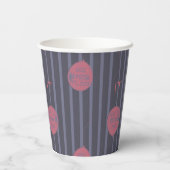 IT - Je zweeft naar ballon gestreept patroon Papieren Bekers (Achterkant)