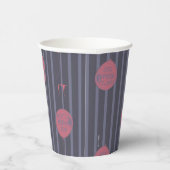 IT - Je zweeft naar ballon gestreept patroon Papieren Bekers (Rechts)