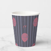 IT - Je zweeft naar ballon gestreept patroon Papieren Bekers (Voorkant)