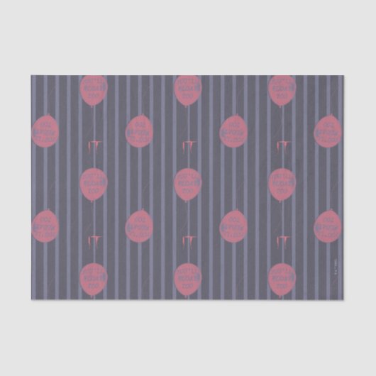 IT - Je zweeft naar ballon gestreept patroon Tissuepapier (Voorkant)