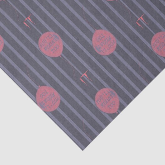 IT - Je zweeft naar ballon gestreept patroon Tissuepapier (Detail)