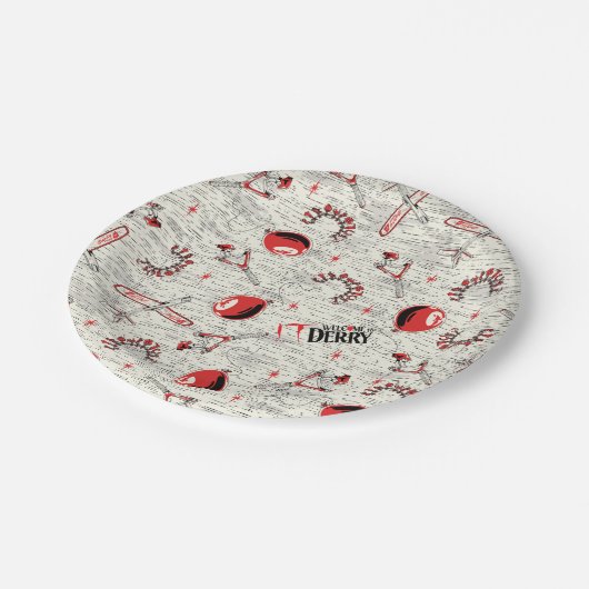 IT Kinder speelgoedpatroon Papieren Bordje (Gekanteld)