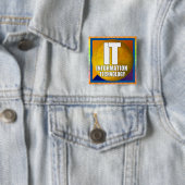 IT-LOGO - INFORMATIETECHNOLOGIE VIERKANTE BUTTON 5,1 CM (In situ)