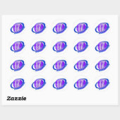 IT-LOGO ORB/SWOOSH-INFORMATIETECHNOLOGIE RONDE STICKER (Vel)
