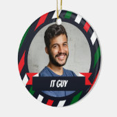 IT-man - Kantoor kerstboomornament Keramisch Ornament (Links)