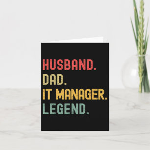 IT Manager Husband Dad Legend Retro Dad Fa Kaart