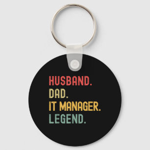 IT Manager Husband Dad Legend Retro Dad Fa Sleutelhanger
