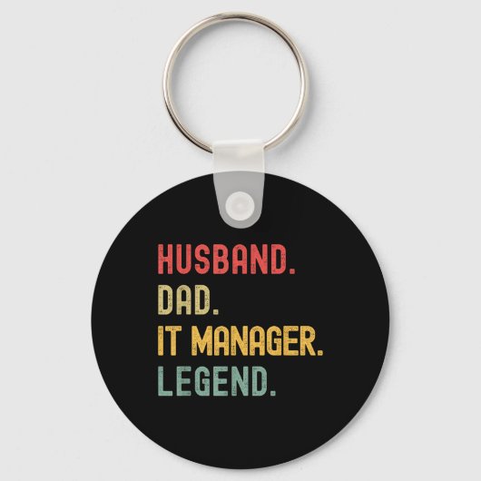 IT Manager Husband Dad Legend Retro Dad Fa Sleutelhanger (Voorkant)