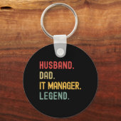 IT Manager Husband Dad Legend Retro Dad Fa Sleutelhanger (Voorkant)