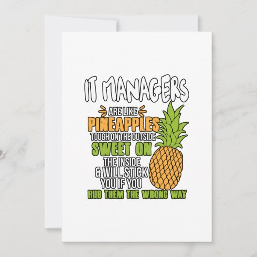 IT-managers zijn als ananassen. Feestdagenkaart (Voorkant)