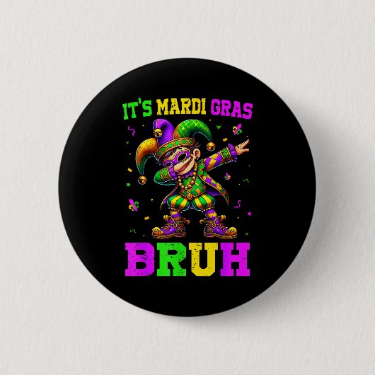 it mardi gras ronde button 5,7 cm (Voorkant)