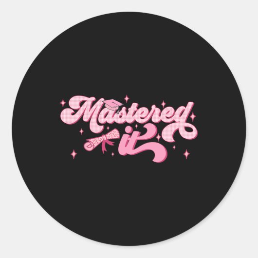 IT Masters Degree Afstuderen MBA Afstuderen Ronde Sticker (Voorkant)