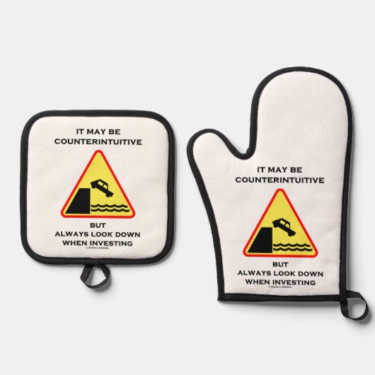 It May Be Counterintuitive Always Look Down Invest Ovenwant & Pannenlap Set (Voorkant)