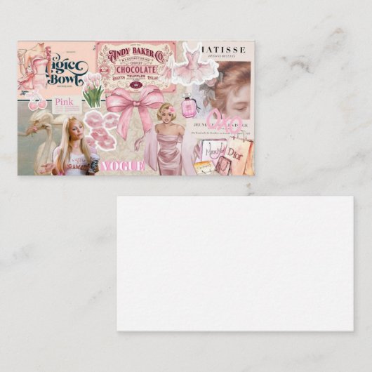 It meisje vibe kaart-kaart visitekaartje (Voorkant / Achterkant)