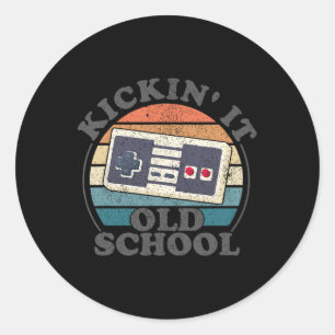 It Old School Retro 80s Videogame Gamer Gi Ronde Sticker