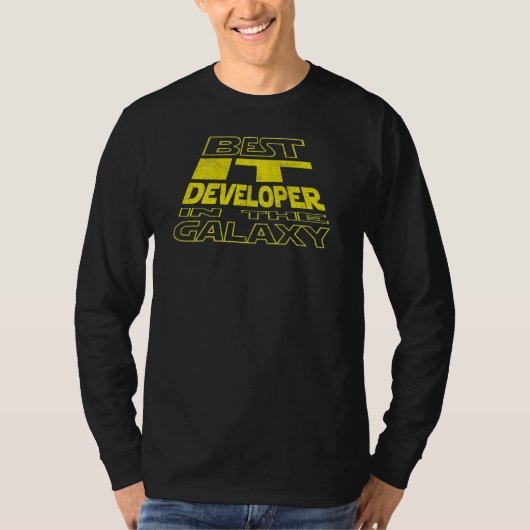 IT-ontwikkelaar ruimte achterkant ontwerp T-shirt (Voorkant)