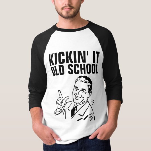 IT-OUDE SCHOOL MANNEN T-SHIRS T - SHIRTS KIJKEN (Voorkant)