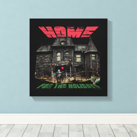 IT | Pennywise - Home voor de Feestdagen Canvas Afdruk (Insitu (Houten vloer))