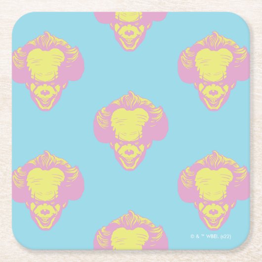 IT | Pennywise Pastel Head Pattern Kartonnen Onderzetters (Voorkant)