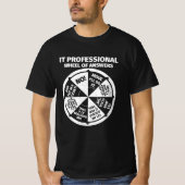 IT Professional Geek Wiel van antwoorden Informati T-shirt (Voorkant)