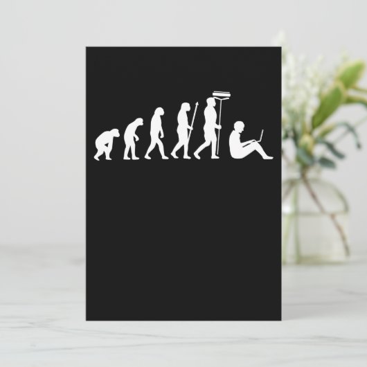 IT-programmeur voor de evolutie van de technische  Bedankkaart (Staand voorkant)