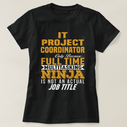 IT Project Coordinator T-shirt (Design voorkant)