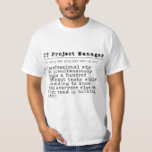 IT Project Manager - "Chaos Coordinator" T-shirt (Voorkant)