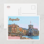 IT ^ Rapallo - Castle - Kissingloop Briefkaart (Voorkant / Achterkant)