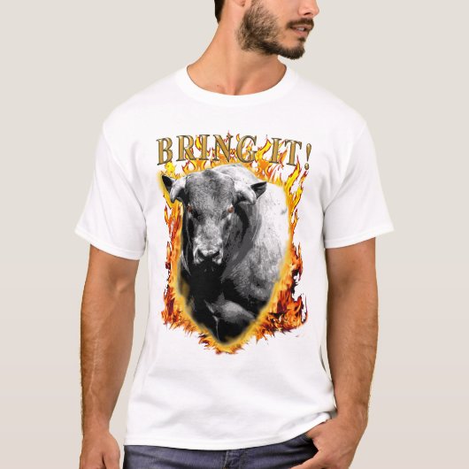 IT Rodeo Bullriding Bullrider BRENGEN T-shirt (Voorkant)
