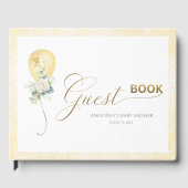 It’s A Boy Baby Shower –Gold Balloon & Greenery Gastenboek (Voorkant)