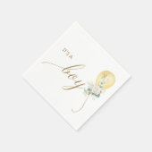 It’s A Boy Baby Shower –Gold Balloon & Greenery Servet (Hoek)