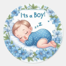 It’s a Boy Baby Shower Sticker