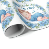 It’s a Boy Baby Shower Sticker Cadeaupapier (Rol Hoek)